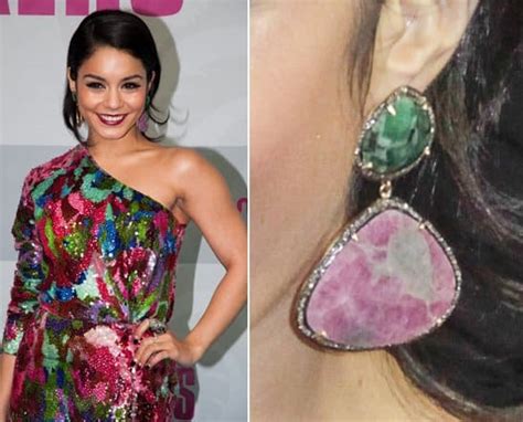 How Vanessa Hudgens Wears Statement Earrings With Chic Dresses
