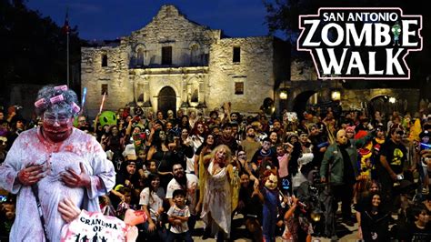 Zombie Walk 2022 San Antonio Texas Zombies Invade The Alamo Youtube