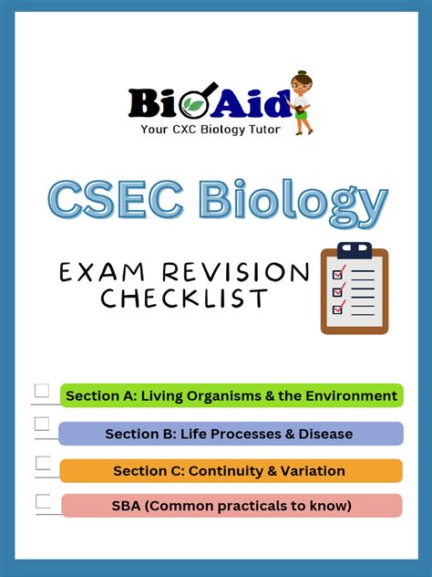 Cxc Biology Revision Checklist Pdf Respiratory System Flowers