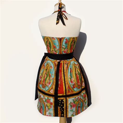 guadalupe virgin mary halter dress rockabilly guadalupe dress mexican virgin dress · vintage