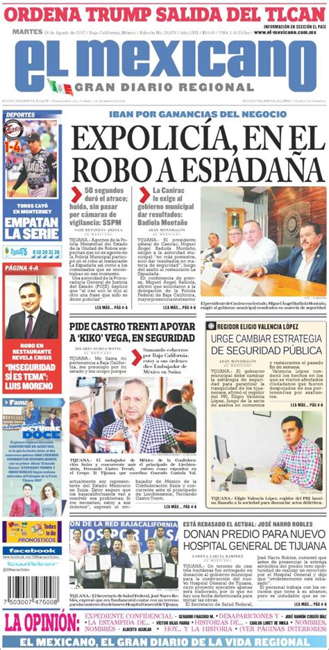 Periódico El Mexicano El Gran Diario Regional México Periódicos De