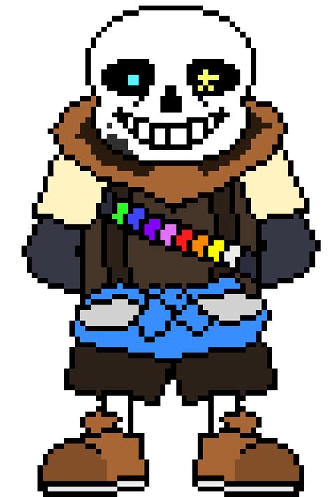 Grid blue eye pixel art sans head clipart. Ink Sans SPRITE Hopefully second last W.I.P | Pixel Art Maker