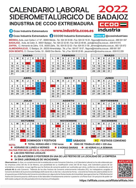 Firmado El Calendario Laboral Del Sector Siderometalúrgico Provincial