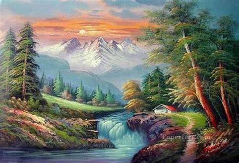 Cheap Vivid Freehand 15 Style Of Bob Ross Painting In Oil