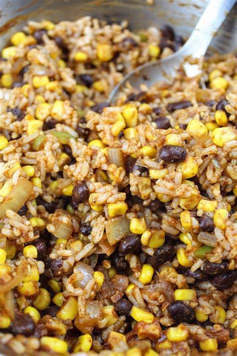 Brown Rice With Black Beans And Corn Vegan Gluten Free Recipe
