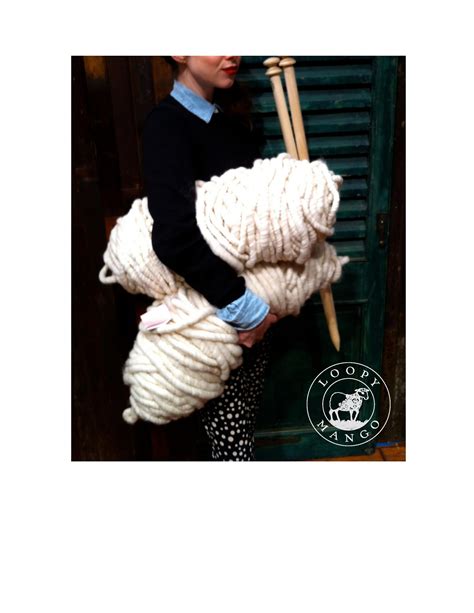 Anyone can use loop yarn to make a gorgeous finger knit blanket without knowing how to knit. Big Loop Yarn for giant knitting. Available at loopymango ...