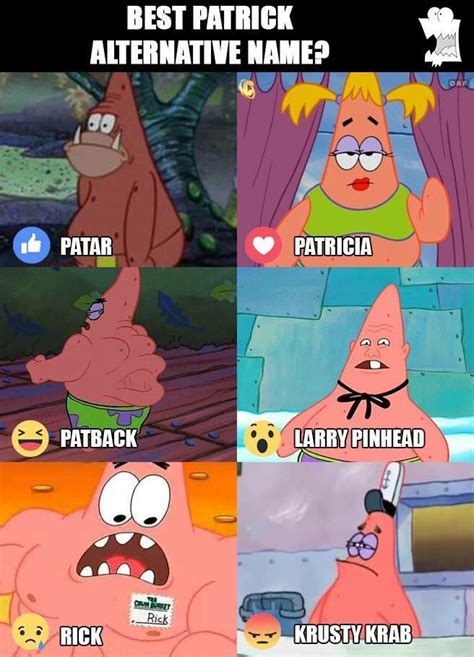 Cartoon Characters With Caption That Reads Best Patrick Alternative