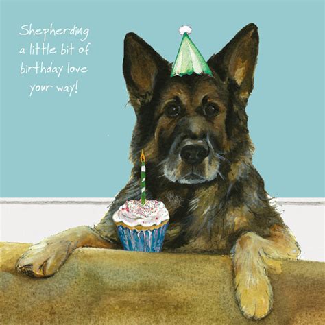 German Shepherd Birthday Card The Little Dog Laughed