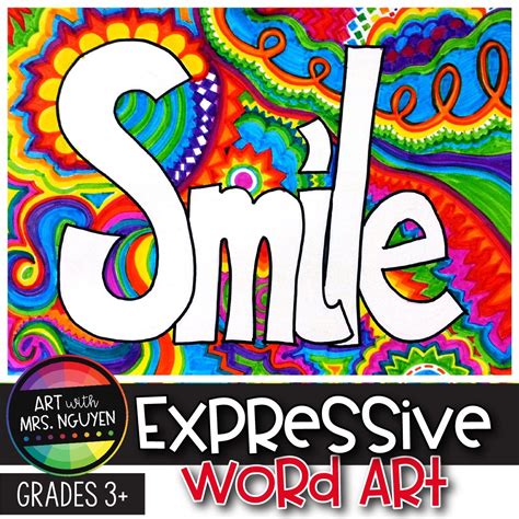 Art Lesson Expressive Word Art In 2020 Art Lessons Word Art