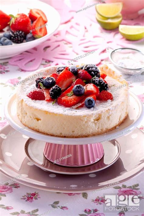 Cheesecake With Fresh Berries Stock Photo Picture And Royalty Free