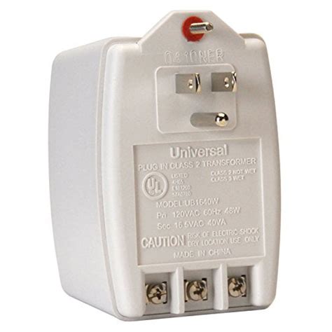 Universal Plug In Transformer Class 2 Input120vac Output165vac 40va