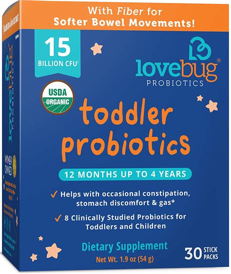 Probióticos Lovebug Barrigas Pequeñas Probióticos Para Niños De 12meses