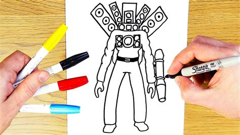 How To Draw Titan Speakerman Easy Skibidi Toilet Drawing Tutorial Youtube