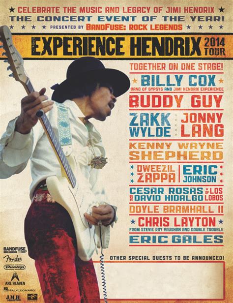 Experience Hendrix Tour Back In March With All Star Line Up The