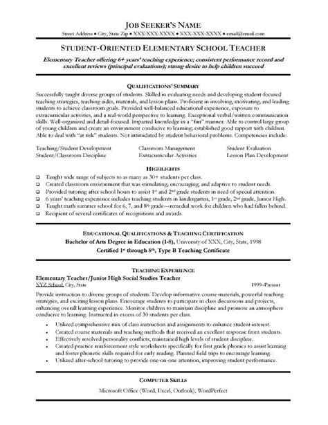 Proofread your resume for grammar, spelling and format before submitting your application. Sample Teacher Resume, Free
