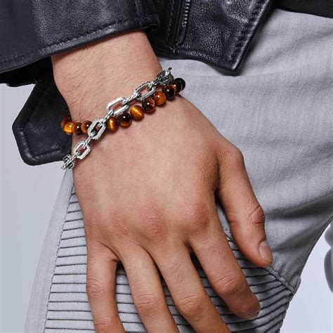 john-hardy-mens-double-wrap-tiger-eye-bead-and-silver-chain-bracelet