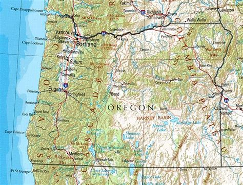 Oregon Geographical Map