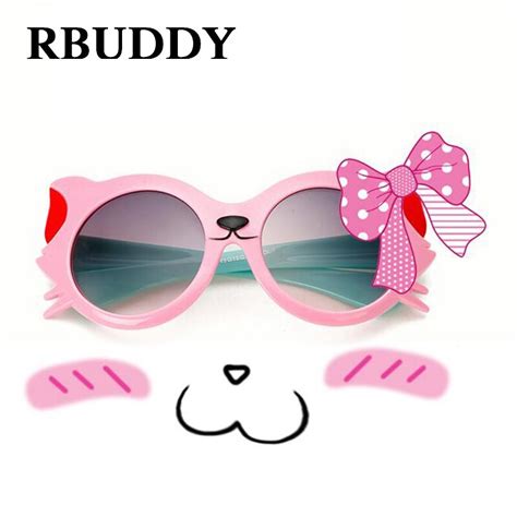 Rbuddy Kids Sunglasses Cute Lovely Cat Eye Sunglasses Children Boys