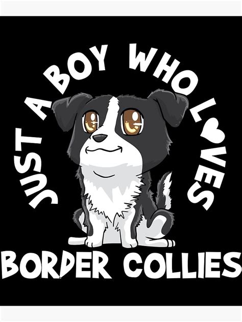 Border Collie Kawaii Poster For Sale By Mealla Redbubble