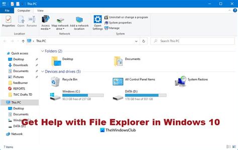How To Get Help With File Explorer In Windows 10 Benisnous