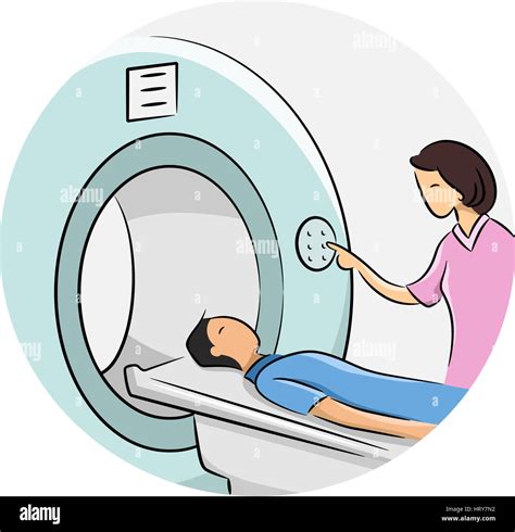 Illustration Of A Patient Undergoing An Imaging Test Stock Photo Alamy
