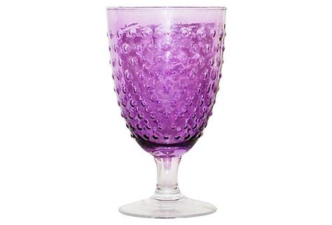 S 6 Bauble Wine Glasses Purple Purple Dinnerware Purple Wine Purple Bubbles
