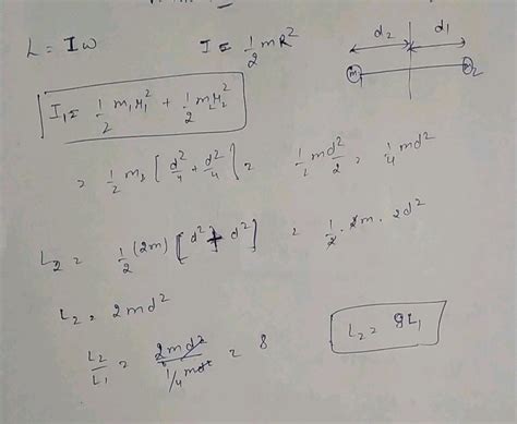 Two Particles Of Masses M And M Are Connected By A Rigid Massless Rod Of Length R To