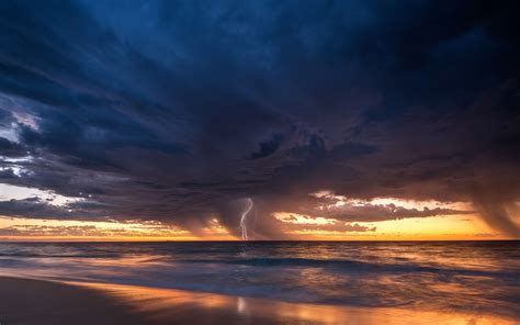 Perth Été Tempête Plage 2020 Bing Bureau Aperçu