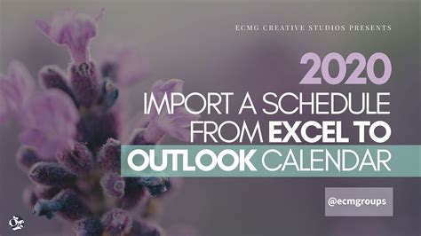 Build and import your games calendar (ical) in google calendar, apple ical, outlook. Import A Schedule from Excel to Outlook Calendar 2020 plus Notifications - YouTube