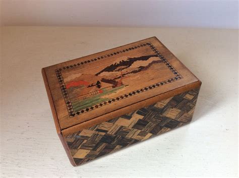 Unusual 1920s vintage japanese wooden puzzle box inlaid playing cards art deco design this is a great japanese puzzle box of some age. Vintage 1930s Inlaid Marquetry JAPANESE Export wooden ...