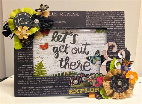 Lets Get Out There Altered Frame Frame Mixed Media Frame Theme