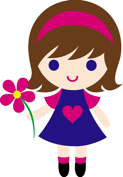 Download Cute Cartoon Girl Clipart Hq Png Image Freepngimg