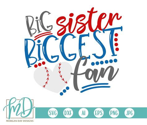 Baseball Svg Big Sister Biggest Fan Svg Baseball Sister Svg Etsy Canada