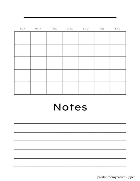 Free Printable Calendar With Notes How To Get One Today 2023