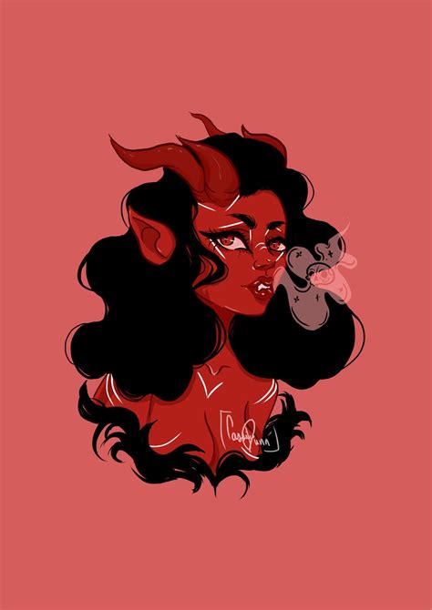 Deceiverofgods Demon Art Girls Cartoon Art Demon Drawings