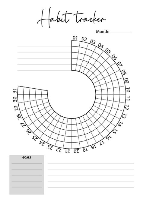 The Habit Tracker Is Shown In Black And White With Numbers Arranged