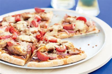 Meat lovers pizza can have bacon on it and salami and varies slightly. BBQ meatlovers' pizza