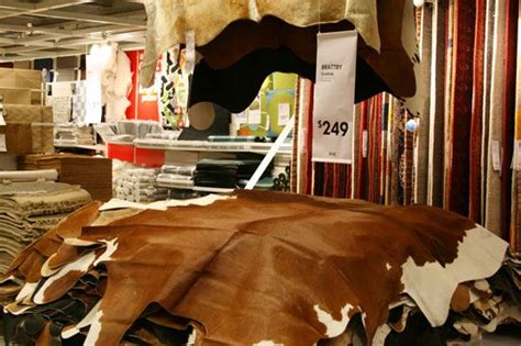 This is such a cute little faux fur rug! BRATTBY Cowhide Rugs from IKEA | Cow hide rug, Ikea, Art ...