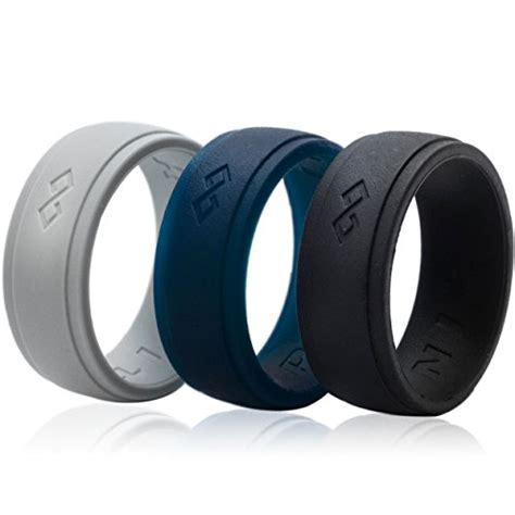 Silicone Rings Wedding Bands For Men 3 Rings Pack Rinfit Designed
