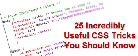 25 Incredibly Useful Css Tricks You Should Know Web Development Tools