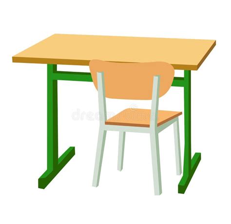 School Desk And A Chair Stock Vector Illustration Of Wooden 117015645