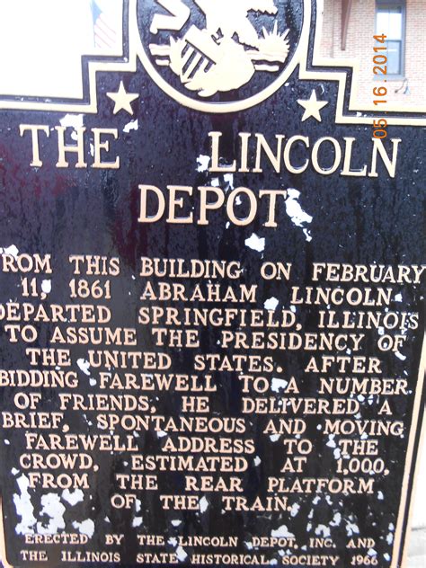 Lincoln Depot Where He Left For The White House And Where His Body Came