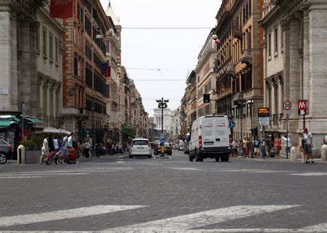 Via Nazionale Street Rome Italy Editorial Image Image Of Urban