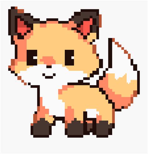 Transparent Cute Fox Png Cute Pixel Art Animals Free