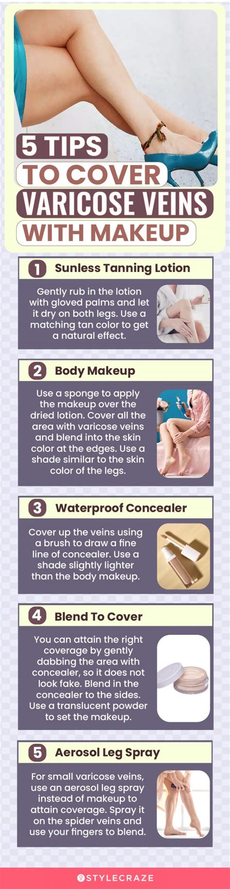 5 Simple Makeups To Cover Varicose Veins Spider Veins