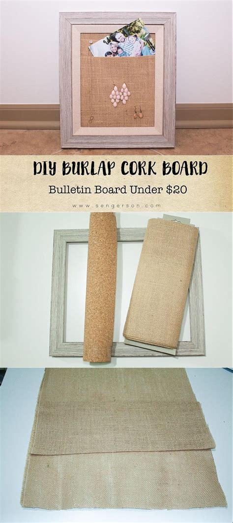 Know what you need, to create this pretty corkboard design here. Burlap Cork Board DIY