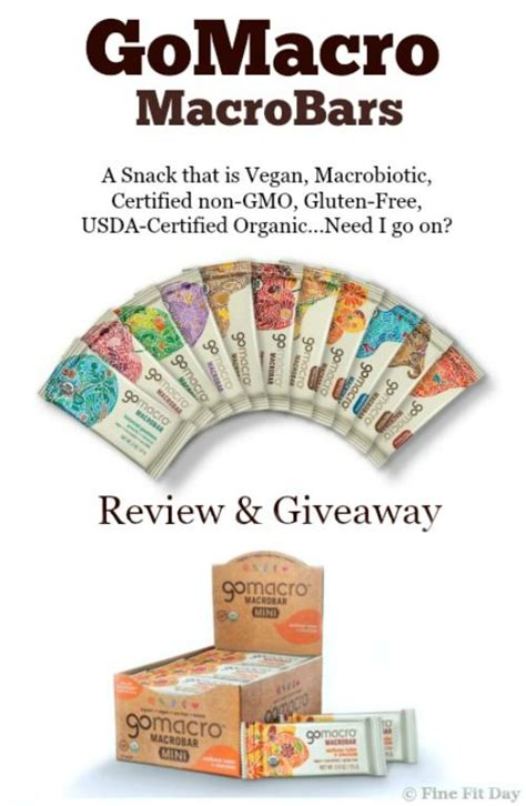 Gomacro Macrobars Review And Giveaway Gmo Facts Usda Certified Fitness