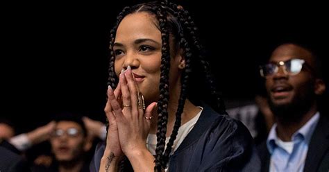Tessa thompson's jumbo box braids here, stylist lacy redway plays around with proportion by creating jumbo knotless braids on actress tessa thompson. Creed II Cast: Tessa Thompson Character Inspired by Rihanna