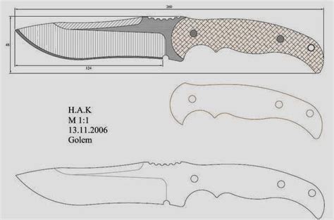 Conjunto de diseño a juego #02599. Moldes de Cuchillos | Plantillas cuchillos, Cuchillos ...