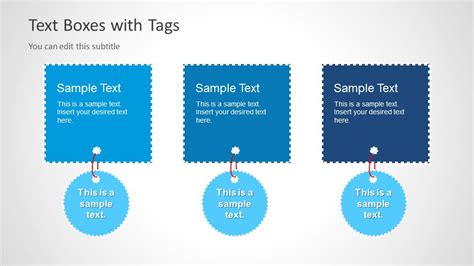 Text Boxes With Tag Shapes For Powerpoint Slidemodel